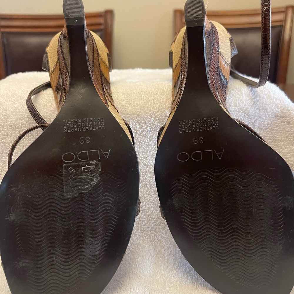 Aldo Patchwork Leather Wedge Sandals. Worn Twice!… - image 8